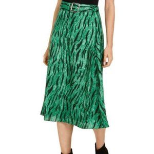 INC Emerald Animal Print Circle Skirt NWT Sz 16